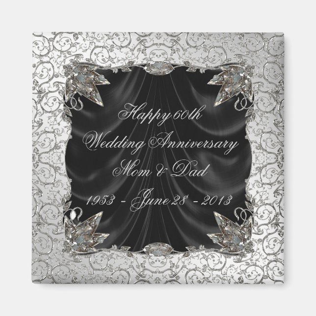 60th Wedding Anniversary Magnet (Front)