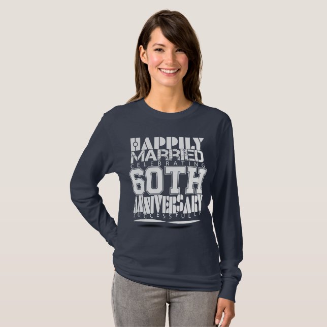 60th Wedding Anniversary occasion T-Shirt (Front Full)