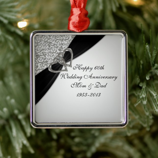 60th Wedding Anniversary Ornament (Tree)