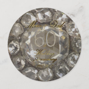 60th Wedding Anniversary Parents Diamond Wedding Card