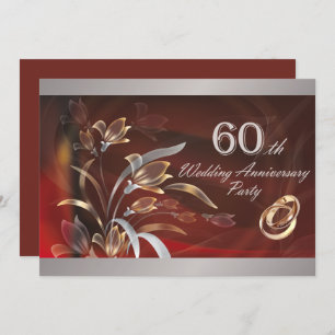 60th Wedding Anniversary Party Invitations