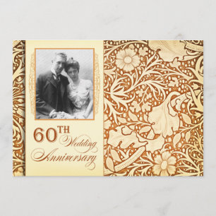 60th wedding anniversary photo invitations
