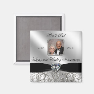 60th Wedding Anniversary Photo Magnet
