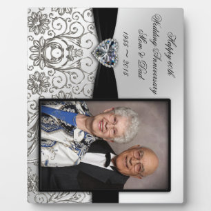 60th Wedding Anniversary Photo Plaque