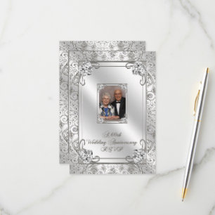 60th Wedding Anniversary Photo RSVP Card