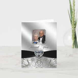 60th Wedding Anniversary Photo Thank You Card