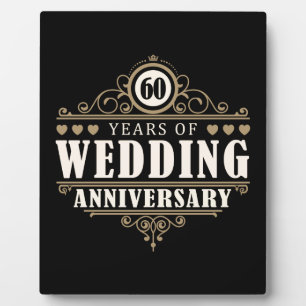 60th Wedding Anniversary Plaque