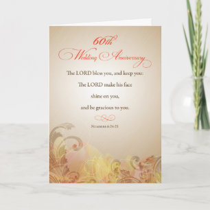 60th Wedding Anniversary, Religious Lord Bless Card