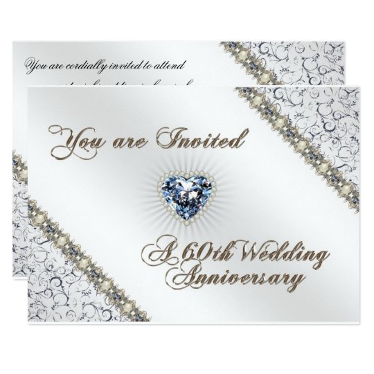  60th  Wedding  Anniversary  RSVP Invitation  Card Zazzle co uk 