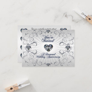 60th Wedding Anniversary RSVP Invitation Card