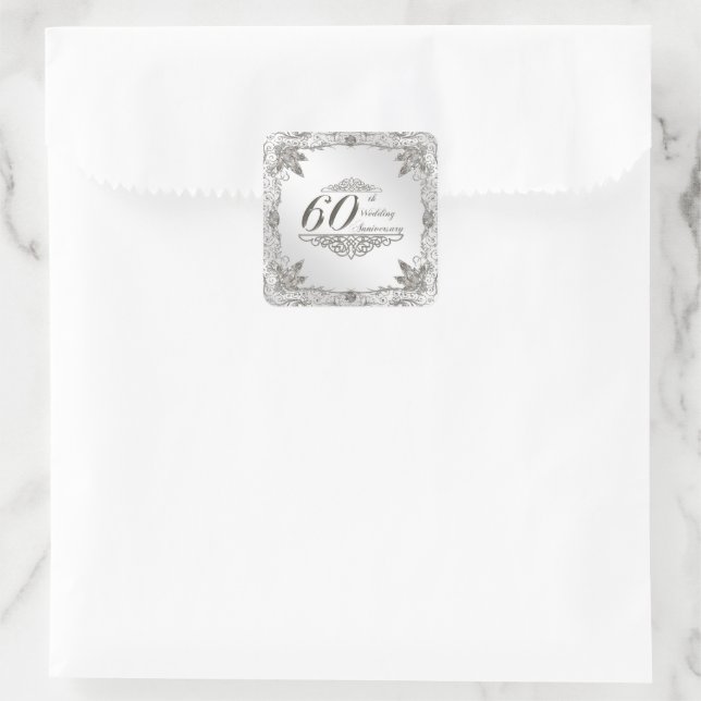 60th Wedding Anniversary Stickers (Bag)