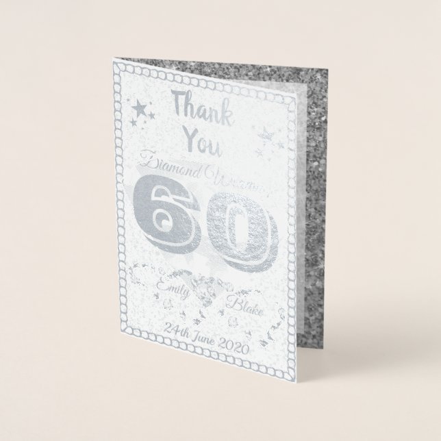 60th Wedding Anniversary Thank You Cards (Front)