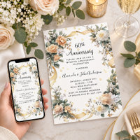 60th wedding anniversary yellow florals diamonds