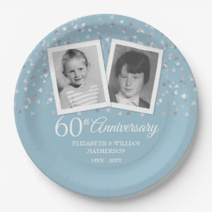 60th Wedding Diamond Anniversary Child Photos  Paper Plate
