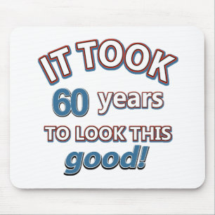 60th year birthday designs mouse mat