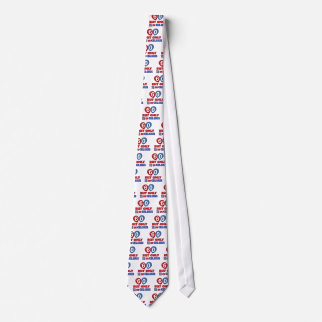 60th year old birthday designs tie (Front)