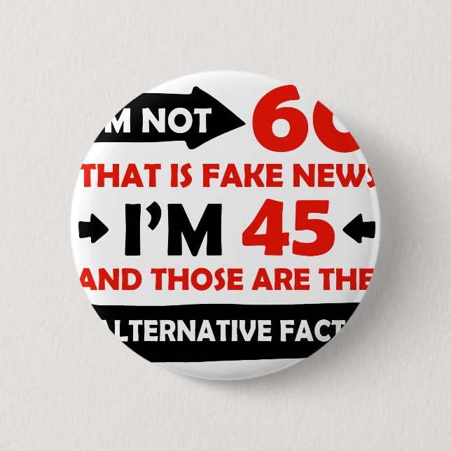 60th year old birthday gifts 6 cm round badge (Front)