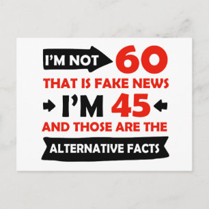 60th year old birthday gifts postcard