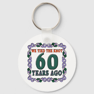 60thweddinganniversary key ring