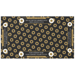 60X104 Trade Show Tablecloth Logo Gold White Black