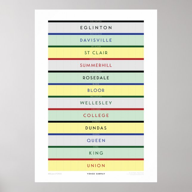 #60YearsYonge Typography and Color Poster (Front)