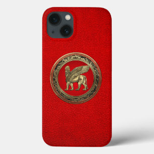 [610] Assyrian Winged Lion - Gold Lamassu iPhone 13 Case