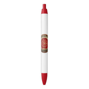[610] Vegvisir - Viking Gold Magic Runic Compass Black Ink Pen