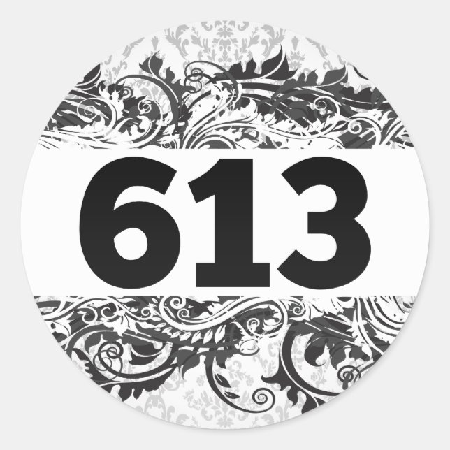 613 CLASSIC ROUND STICKER (Front)
