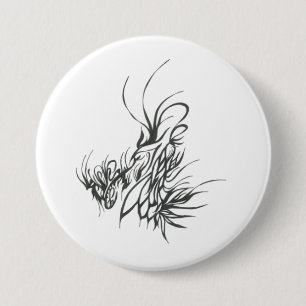 61 Black White Abstract Tribal Tattoo Art 7.5 Cm Round Badge