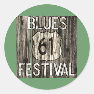 61 Blues Festival Classic Round Sticker