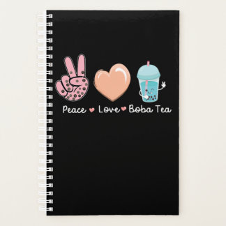 61.Boba Tea Peace Love Boba Tea Planner