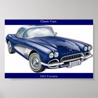 61 corvette poster