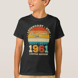 61 Year Old Awesome Since 1961 61st Birthday Gift T-Shirt