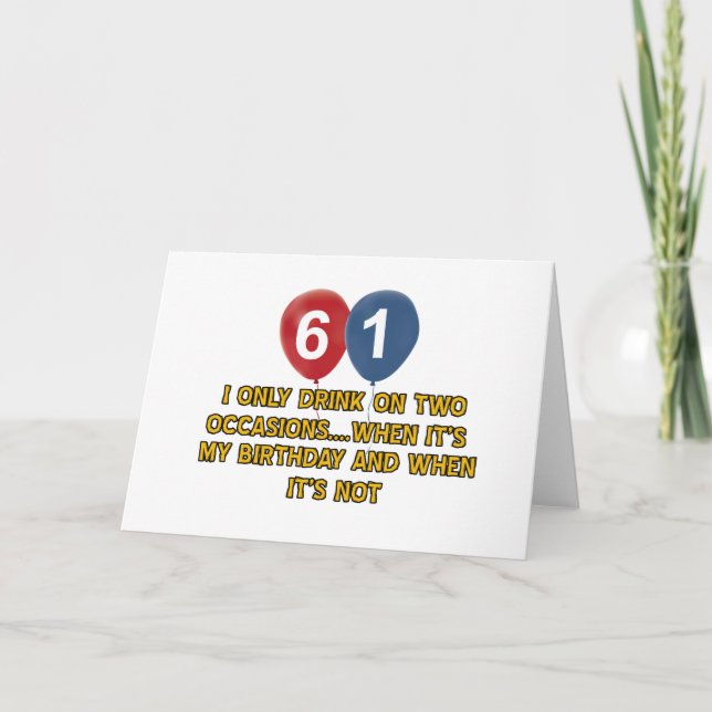 61 year old birthday designs card (Front)