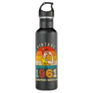 61 Year Old Women Bday 1961 Vintage 61st Birthday 710 Ml Water Bottle