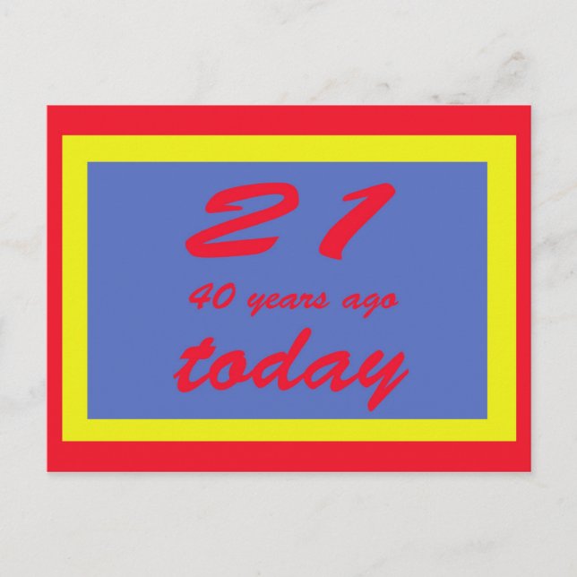 61 years old postcard (Front)