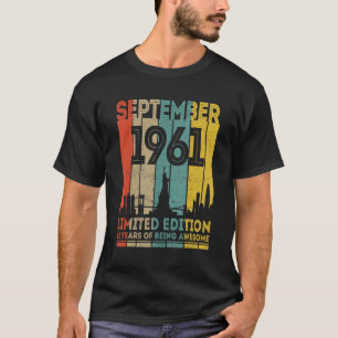 61 Years Old Vintage September 1961 61st Birthday T-Shirt