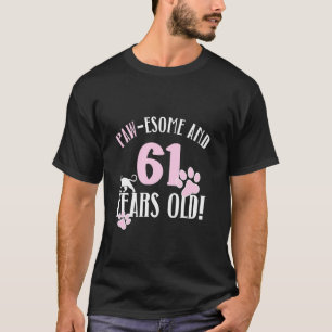 61st Birthday 61 Years Old Cat Mum Cat Lover Birth T-Shirt