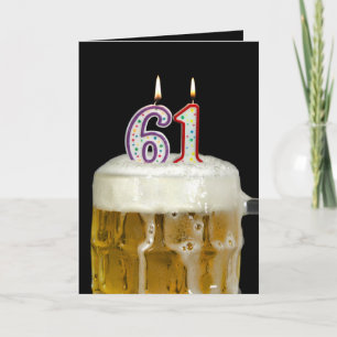 61st Birthday Beer Card