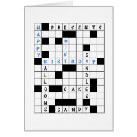 61st Birthday, Crossword Puzzle Birthday Card