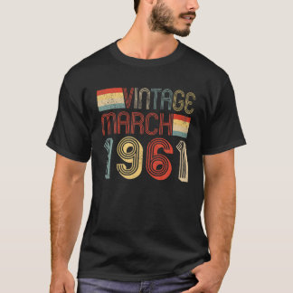 61St Birthday Decoration 61 Year Old Gift Vintage T-Shirt