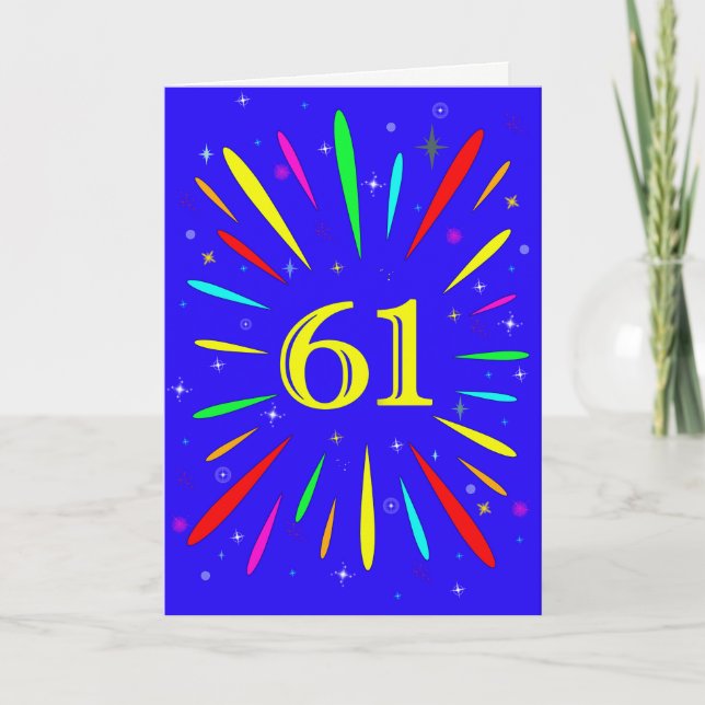 61st Birthday Explosion Card (Front)