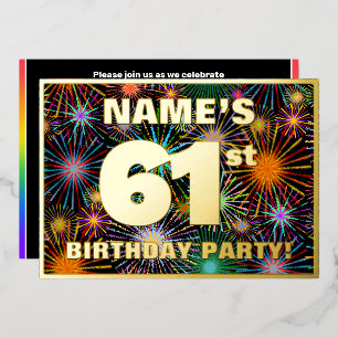 61st Birthday Party — Fun, Colourful Fireworks Loo