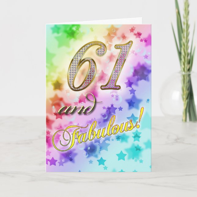 61st Birthday party Invitation (Front)