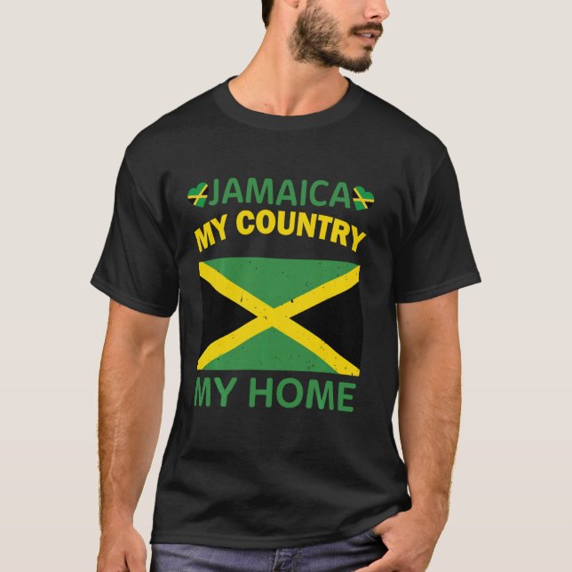 61St Jamaica Independence Day Proud Jamaican Flag  T-Shirt (Front)