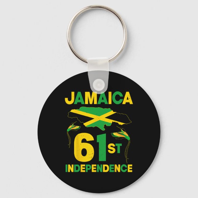 61st Jamaica Independence Day Since 1962 Doctor Bi Key Ring (Front)