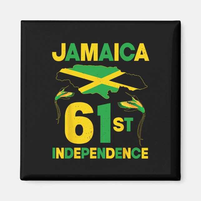 61st Jamaica Independence Day Since 1962 Doctor Bi Magnet (Front)