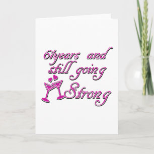 61st year anniversary card