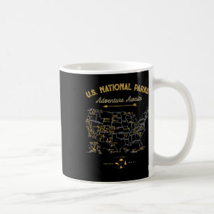 62 National Parks Map Gifts Us Park Vintage Campin Coffee Mug