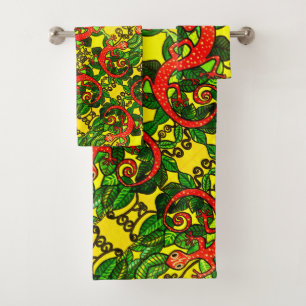 62 Red Gecko Towels SET